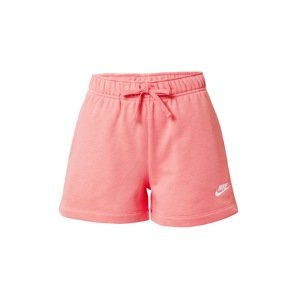 Nike Sportswear Nohavice 'Club Fleece'  koralová / biela