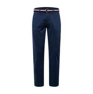 BLEND Chino nohavice  námornícka modrá / tmavomodrá / rubínová / biela