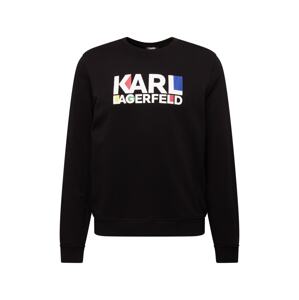 Karl Lagerfeld Mikina  modrá / svetločervená / čierna / biela