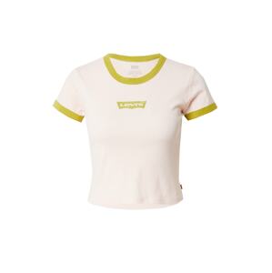LEVI'S ® Tričko 'Graphic Mini Ringer'  horčicová / pastelovo ružová