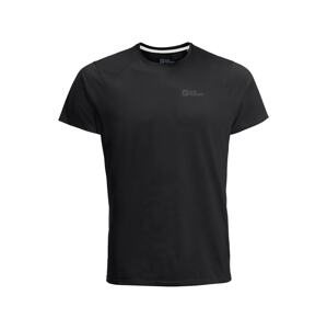 JACK WOLFSKIN Funkčné tričko 'PRELIGHT TRAIL'  sivá / čierna