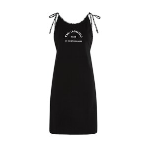 Karl Lagerfeld Plážové šaty 'Rue St-Guillaume'  čierna / biela