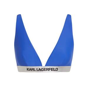 Karl Lagerfeld Bikinový top  modrá / čierna / strieborná