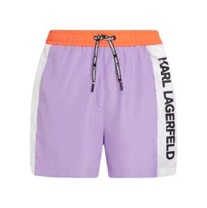 Karl Lagerfeld Plavecké šortky  levanduľová / oranžová / čierna / biela