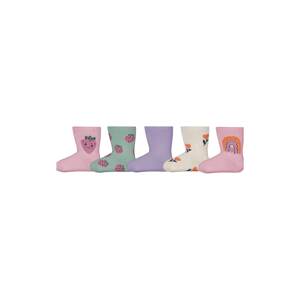 NAME IT Ponožky 'VULLE'  svetlozelená / svetlofialová / ružová / biela ako vlna