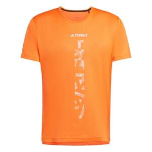 ADIDAS TERREX Funkčné tričko 'Agravic'  tmavooranžová / biela