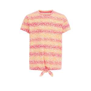 WE Fashion Tričko  svetlooranžová / ružová / svetloružová / šedobiela