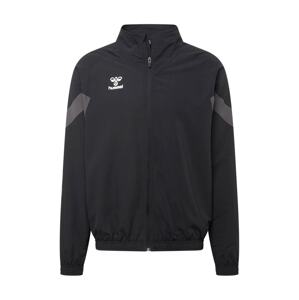 Hummel Športová bunda 'TRAVEL'  sivá / čierna / biela