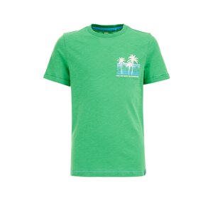 WE Fashion Tričko  modrá / zelená / biela