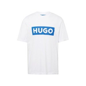 HUGO Blue Tričko 'Nico'  modrá / biela