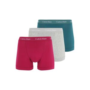 Calvin Klein Underwear Boxerky  svetlosivá / smaragdová / červená