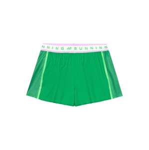 4F Športové nohavice  zelená / pastelovo fialová / biela