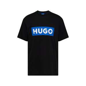 HUGO Blue Tričko 'Nico'  azúrová / čierna / biela