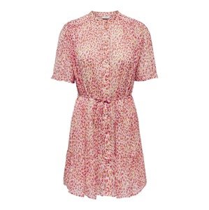 JDY Košeľové šaty 'JENIFY'  svetlobéžová / marhuľová / pitaya