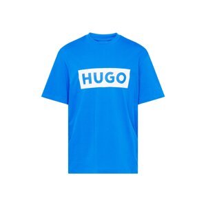HUGO Blue Tričko 'Nico'  azúrová / biela
