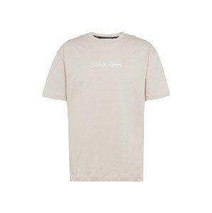 Calvin Klein Tričko 'HERO'  sivobéžová / biela