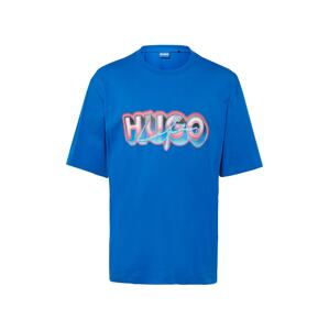 HUGO Blue Tričko 'Nillumi'  námornícka modrá / svetlomodrá / ružová