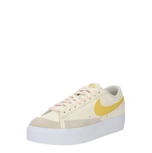 Nike Sportswear Nízke tenisky 'Blazer'  slonová kosť / tmavobéžová / žltá