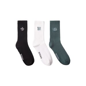 Bershka Ponožky  zelená / čierna / biela