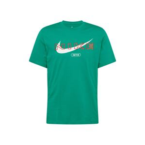 Nike Sportswear Tričko 'Club'  zelená / červená / biela
