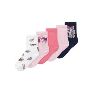 NAME IT Ponožky 'VINNI'  námornícka modrá / ružová / rosé / biela