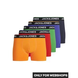 JACK & JONES Boxerky  modrá / námornícka modrá / zelená / oranžová / červená