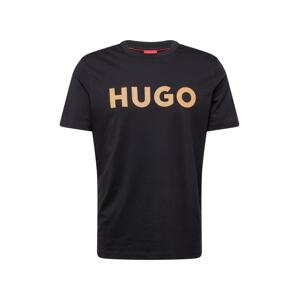 HUGO Red Tričko 'Dulivio'  béžová / čierna