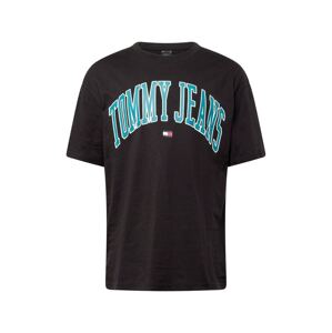 Tommy Jeans Tričko 'VARSITY'  námornícka modrá / svetlomodrá / čierna / biela