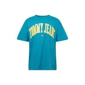 Tommy Jeans Tričko  námornícka modrá / modrozelená / pastelovo žltá / biela