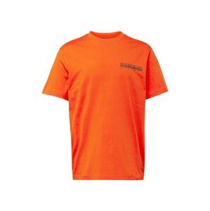 NAPAPIJRI Tričko 'S-TAHI'  svetlosivá / oranžová / čierna