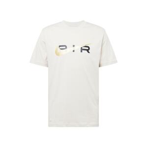 Nike Sportswear Tričko 'AIR'  svetlobéžová / zlatá / čierna