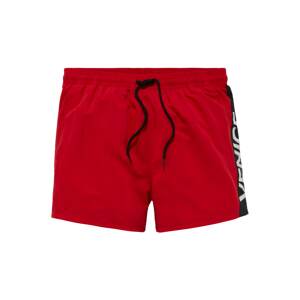 VENICE BEACH Plavecké šortky  červená / čierna / biela