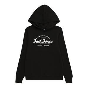 Jack & Jones Junior Mikina 'FOREST'  čierna / biela