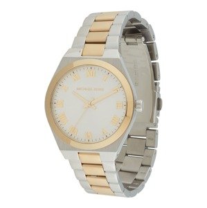 MICHAEL Michael Kors Analógové hodinky 'LENNOX'  zlatá / strieborná / perlovo biela