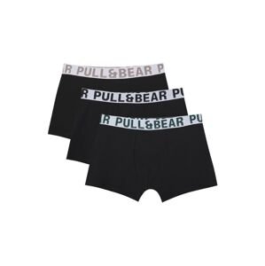 Pull&Bear Boxerky  hnedá melírovaná / jedľová / čierna / biela