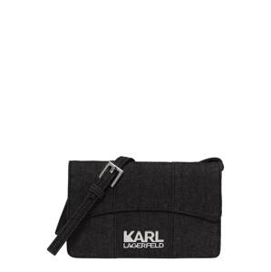 Karl Lagerfeld Taška cez rameno  čierna melírovaná