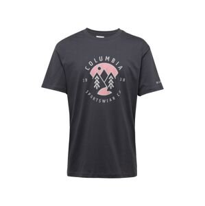 COLUMBIA Funkčné tričko  svetlosivá / ružová / čierna