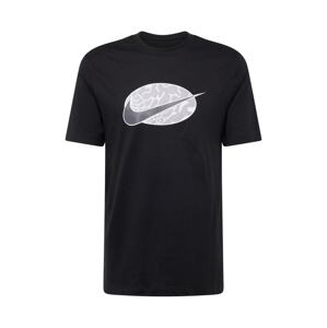 Nike Sportswear Tričko 'SWOOSH'  grafitová / svetlosivá / čierna / biela