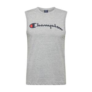 Champion Authentic Athletic Apparel Tričko  sivá melírovaná / červená / čierna