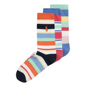 Polo Ralph Lauren Ponožky 'CLUB'  svetlomodrá / oranžová / čierna / biela