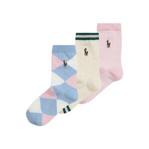 Polo Ralph Lauren Ponožky 'MAIDSTONE'  svetlomodrá / tmavomodrá / svetložltá / ružová