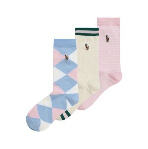 Polo Ralph Lauren Ponožky 'MAIDSTONE'  svetlomodrá / svetložltá / ružová / biela