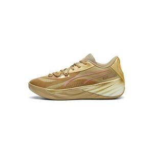 PUMA Športová obuv 'All-Pro Nitro CNY'  tmavobéžová / zlatá žltá / zlatá / staroružová