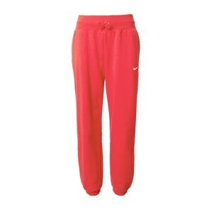 Nike Sportswear Nohavice 'Phoenix Fleece'  melónová / biela