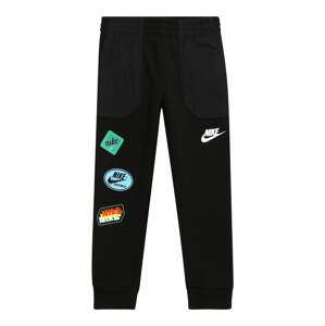 Nike Sportswear Nohavice  svetlomodrá / jablková / čierna / biela
