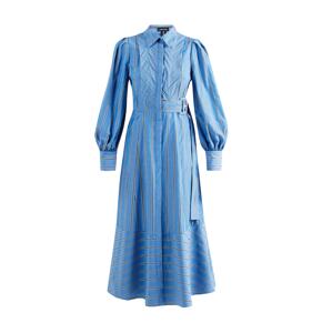 Karen Millen Košeľové šaty  kráľovská modrá / čierna / biela