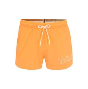 BOSS Plavecké šortky 'Mooneye'  oranžová / biela