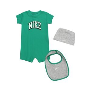 Nike Sportswear Set  sivá melírovaná / zelená / čierna / biela