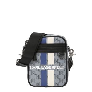 Karl Lagerfeld Taška cez rameno 'KLASSIK'  kobaltovomodrá / sivá / čierna / biela