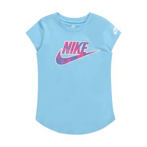 Nike Sportswear Tričko  svetlomodrá / fuksia / biela